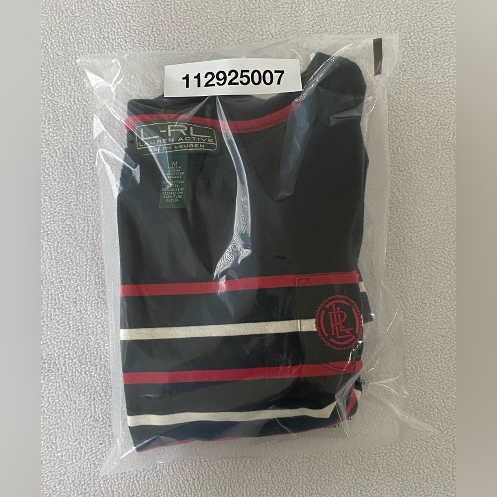 Lauren Active Ralph Lauren Top  Women’s Medium Cotton Stipend Pullover W/Logo - Picture 11 of 11
